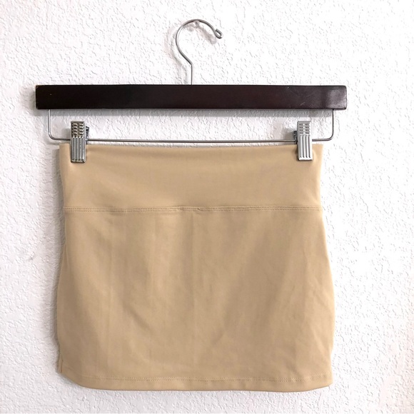 NWT Free People Womens Skirt Tan Half Slip Micro Mini Knit Size Small - Picture 3 of 7